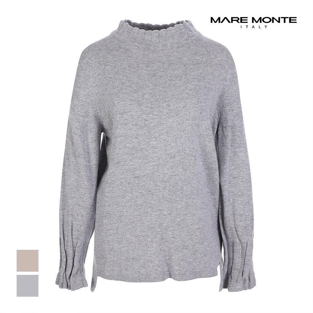 MAREMONTE Asymmetrical Hem Mock Neck Knit_M21Omkt82P0