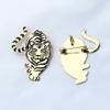 Drop Oil Shawl Buckle Metal Suit Brooch Animal Brooches Pins Tiger Brooch Tiger Pendant Men Brooch