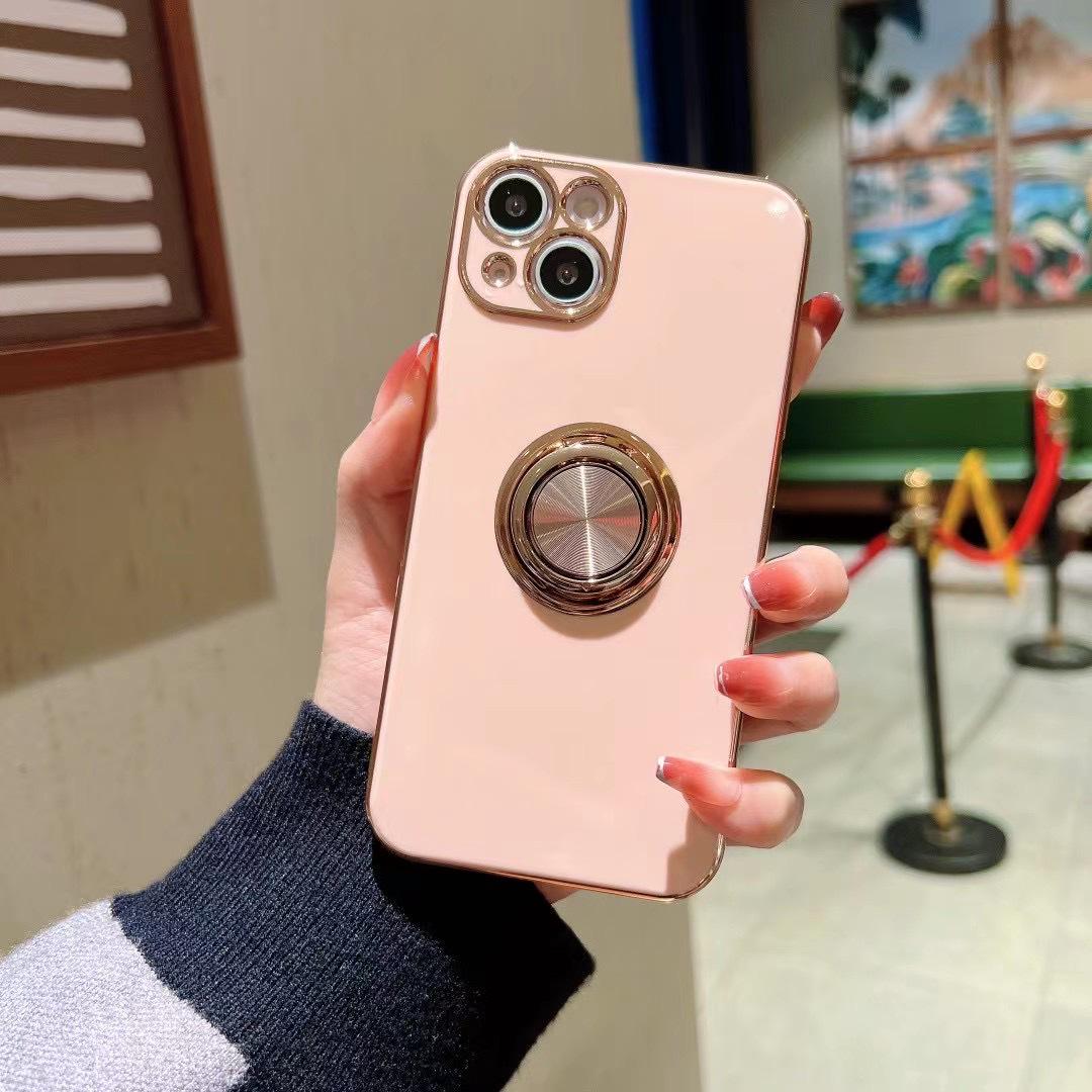 

Чехол с магнитным кольцом и гальваническим покрытием для iPhone 11/12/13 Pro/14/15/XR/XS Max iPhone 13