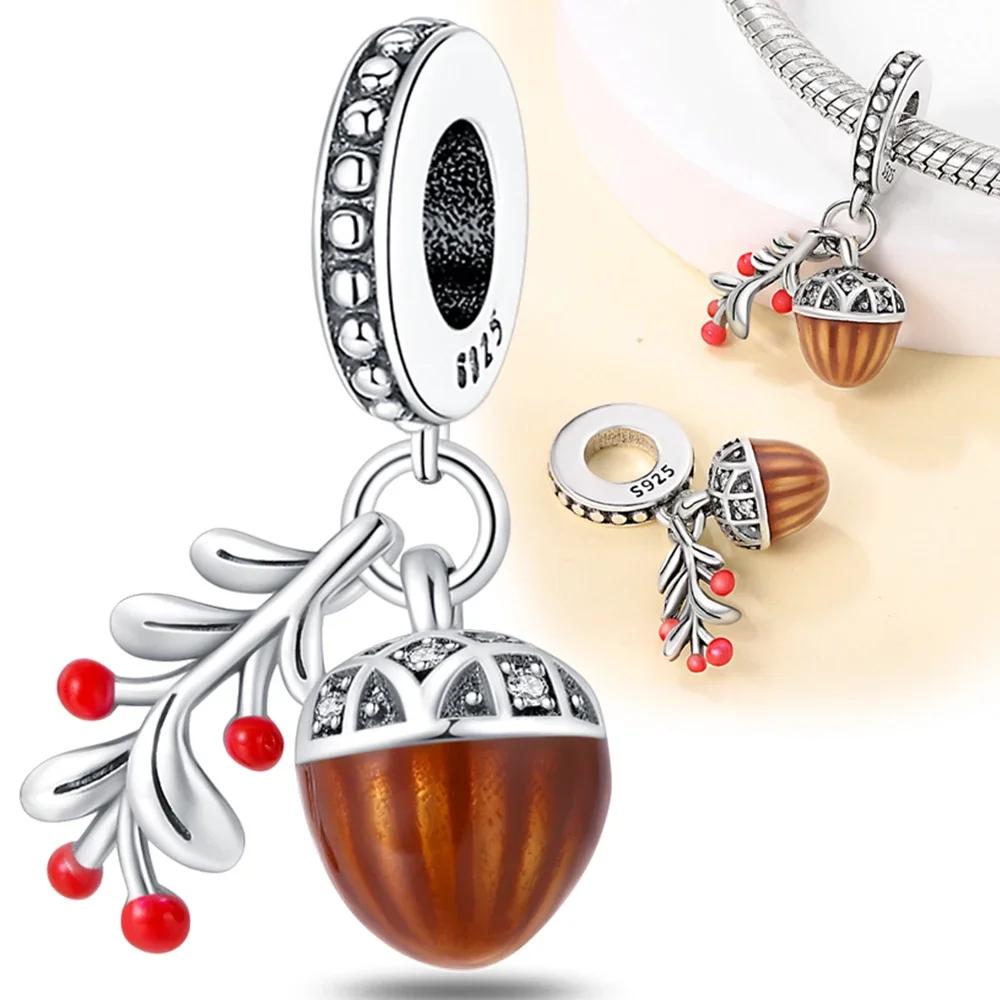 Copperpendant Autumn Style Series Pine Cone Squirrel Tree Of Life Fit Women'S Bracelet Making Jewelry Gift