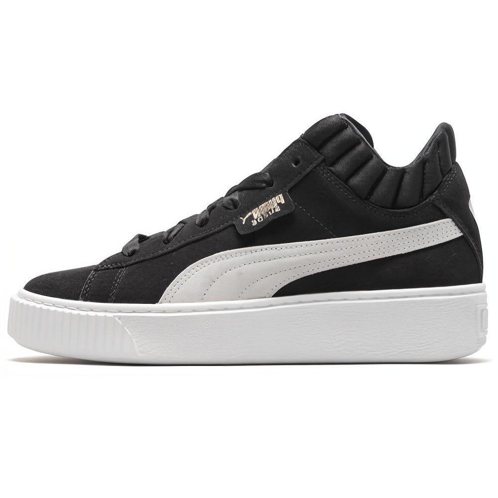 (WMNS) PUMA Platform Demi Retro Low Tops Casual Skateboarding Shoes Unisex Black Women s 366717-01 EU 36