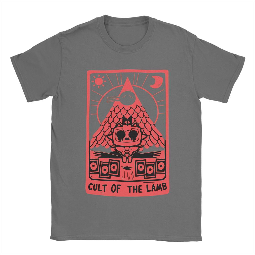 Cult Of The Lamb Game T Shirts Men 100 Cotton Vintage TShirts Crew Neck  Tee Shirt Short Sleeve Tops Plus Size