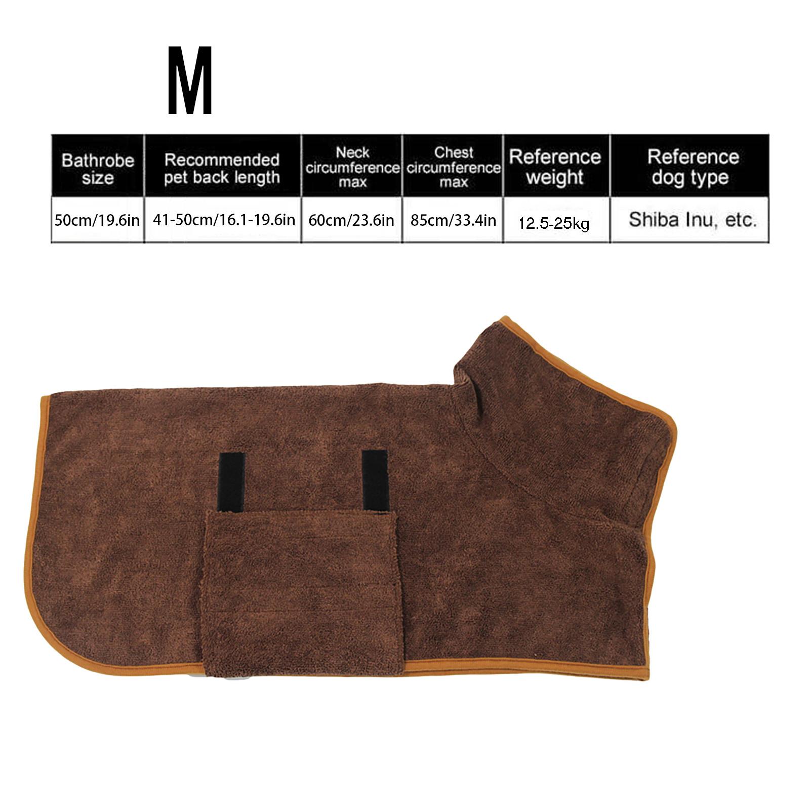 

Супер впитывающий халат для домашних животных, халат для собаки, быстросохнущий впитывающий халат для кошек, полотенце M кофейный