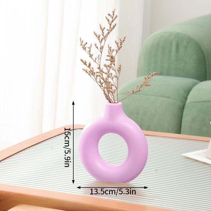 Artistic Plastic Flower Vase Nordic Style Vases Decorative Vase Flower Vases Living Room Ornament Home Decor Table Decoration