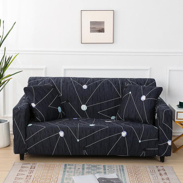 Spandex Sofa Covers For Living Room Printing Elastic Couch Cover Slipcovers Armchair Furniture Protector 1 /2 /3 /4 -Seater
