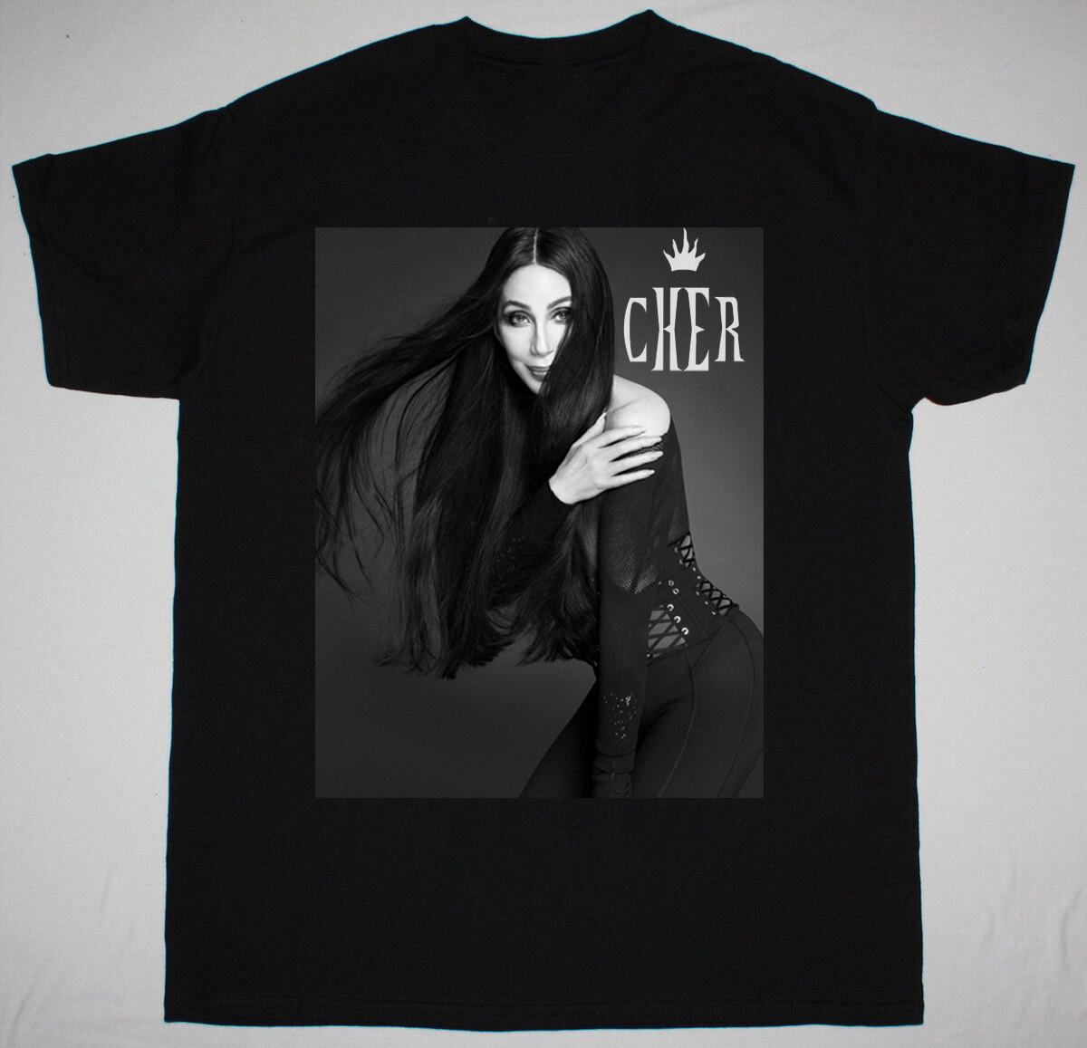 Cher Singer Signature Short Sleeve Black All Size S-345XL Shirt -FV47 S