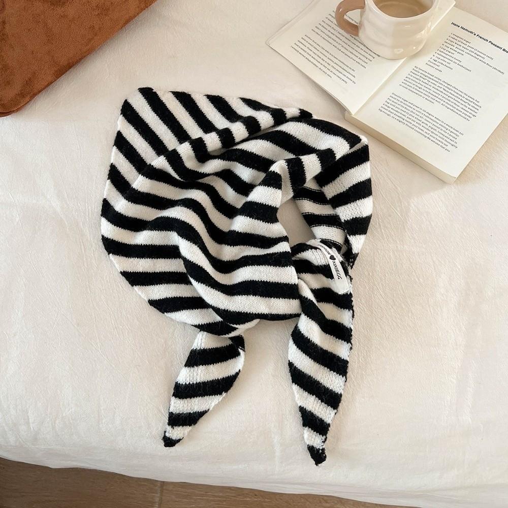 Warm Triangular Scarf Knitted Wool Scarves Korean Neck Protection Scarf  Autumn Winter
