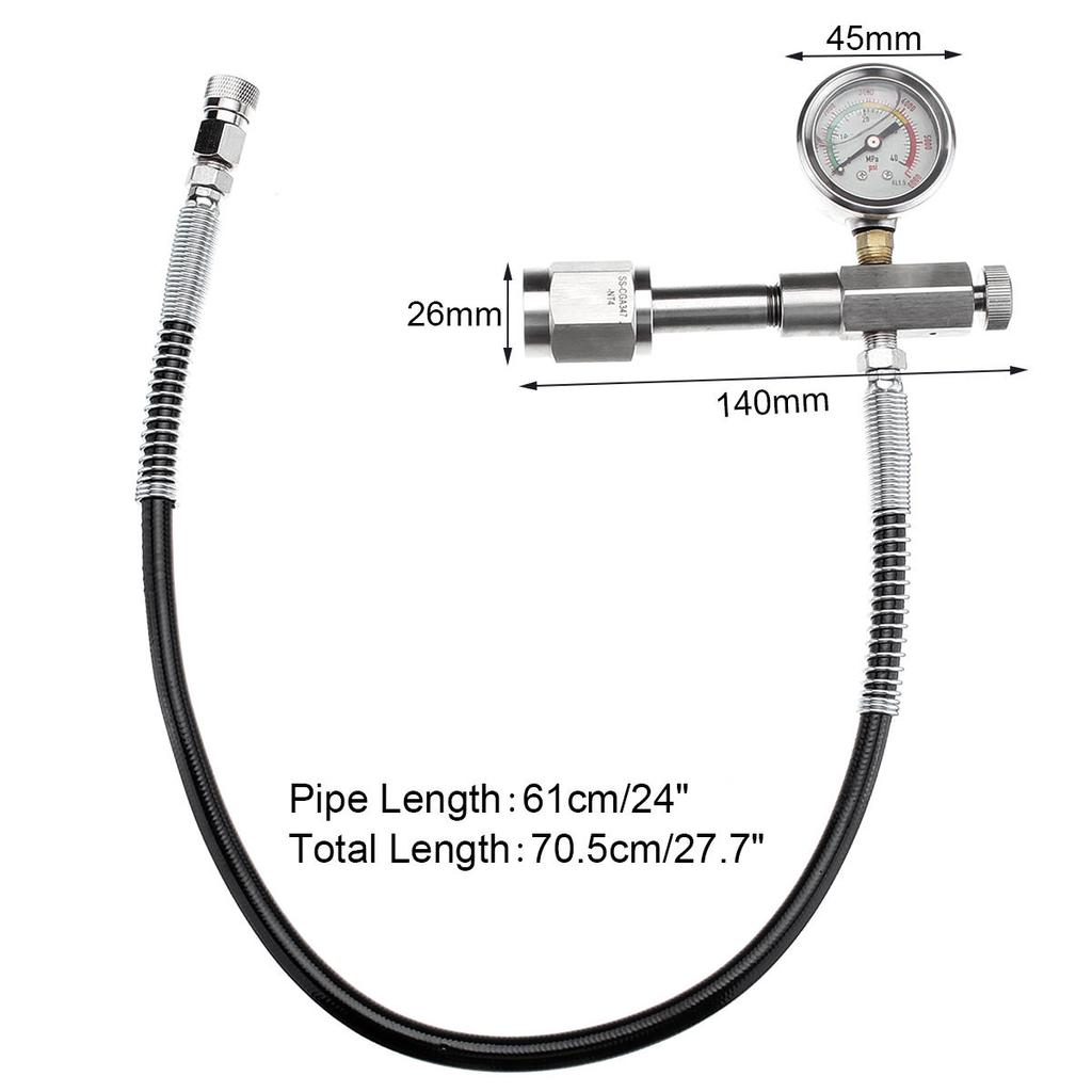 Paintball Tank Air Rifle CO2 Fill Station Charging Adaptor 24/" Hose 5000psi ! !