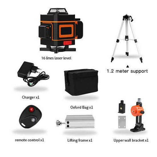 Infrared 16-Line High Precision Green Light Level for Wall & Floor Mounting