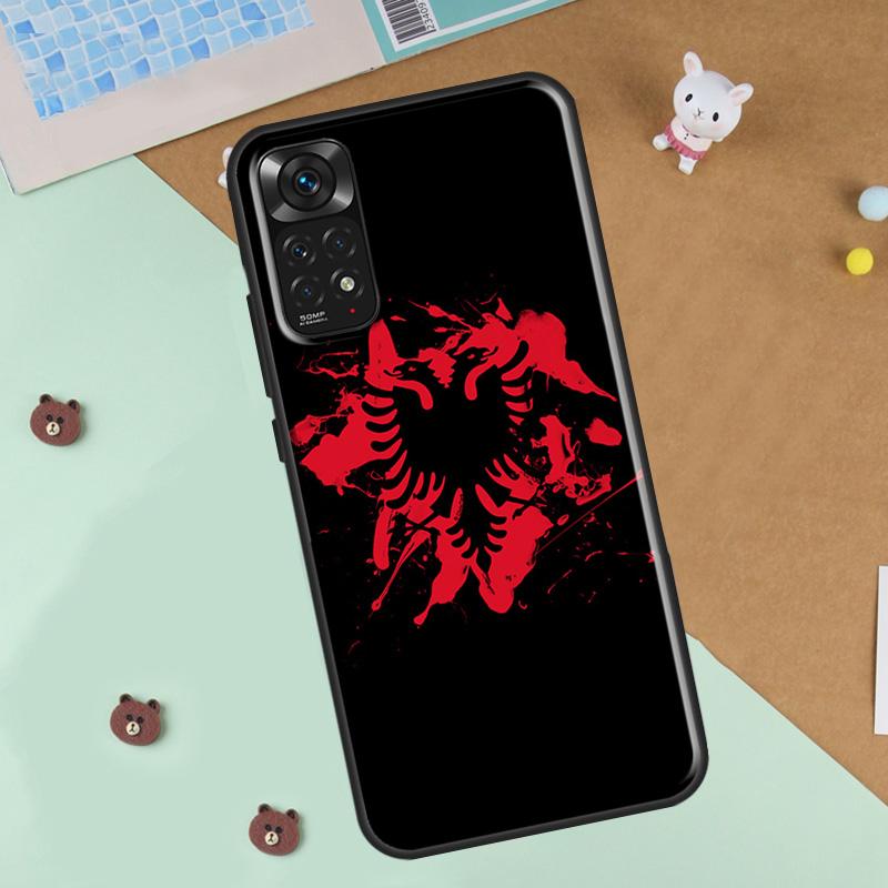 Albania Albanians Flag Art Phone Case For Xiaomi Redmi Note 12 8 9 10 11 Pro 8T 9S 10S 11S 12S 10A 9C 10C 12C Cover