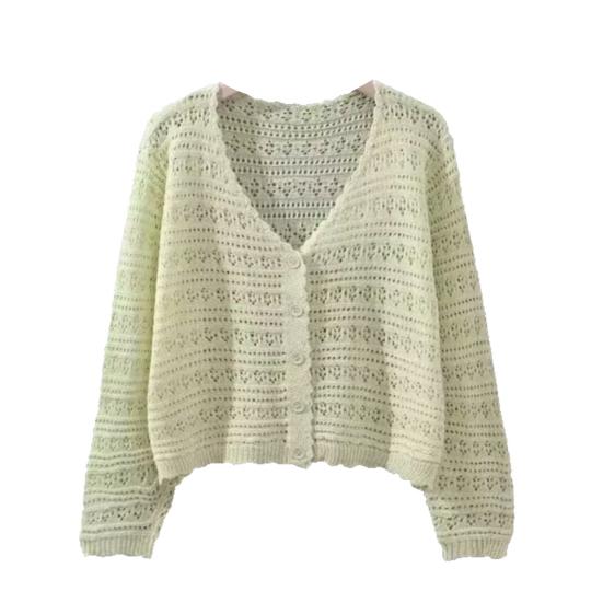 

Women s Beach Vacation Crochet Knit Cover Up Boho Hollow Out Long Sleeve Button Down Top Summer Sun Protection Shirts жёлтый