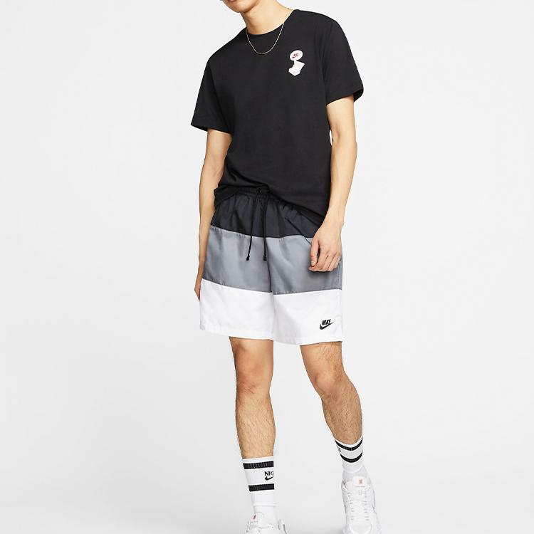 Nike Breathable Woven Casual Shorts Men Bottoms Black White Gray CJ4488-010