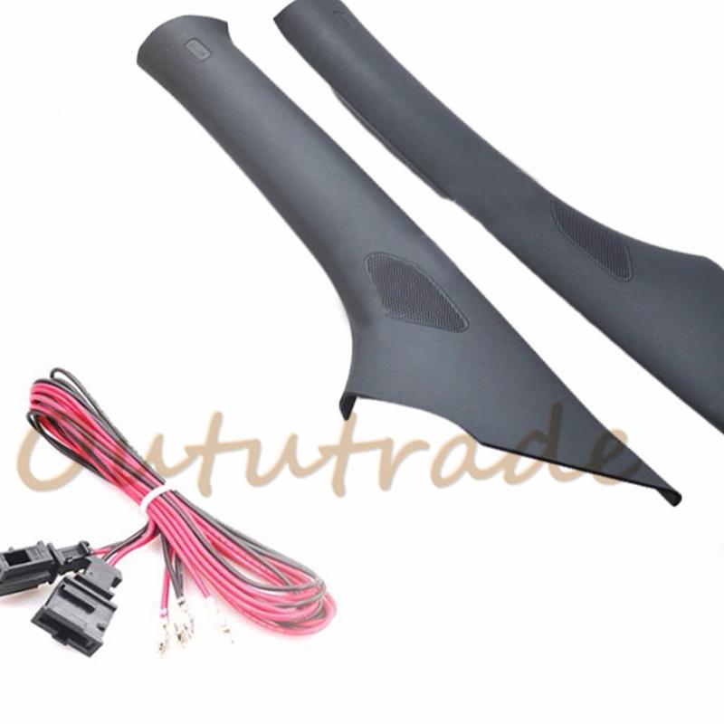 For VW Polo 2011-2018 Black Door Speaker Bass Loudspeaker A Pillar Interiore Trim Tweeters 6RD867233 6RD867234