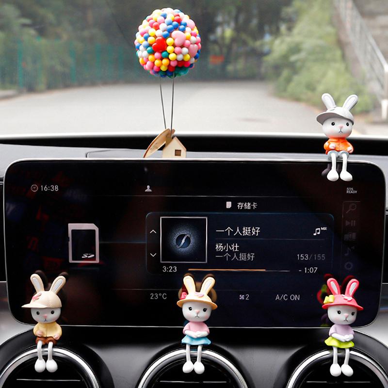 4 bucăți/set Piciorușe agățate de iepure Mașină de decorare interioară Ornament de masă