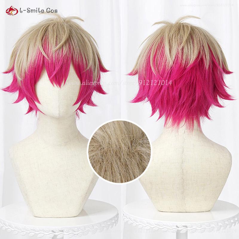 Anime Alexis Ness Cosplay Pruiken 32cm Linnen Roze Gemengde Pruiken Cosplay Anime Cosplay Pruik Hittebestendig Synthetisch Haar + Pruikenkap One Size
