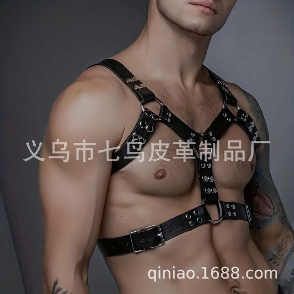 European & American Style Leather Bondage Harness - Erotic Shoulder & Body Restraint Clothing