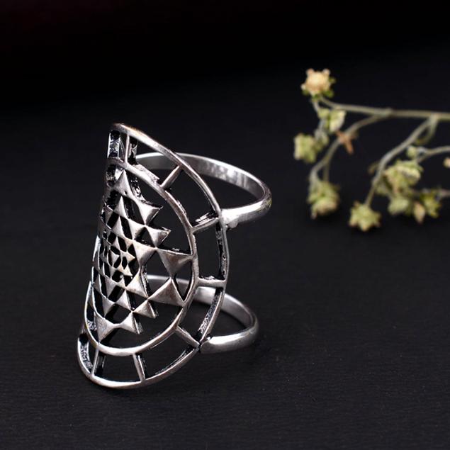 Silver Therapy Arthritis Ring – Handmade Adjustable Joint Support Splint, Thumb Relief Jewelry