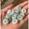 5pc Natural Lavender Type A Myanmar Jadeite Jade Circle doughnut Buckle Pendant Necklace Fine DIY Earring Accessoriest Women's