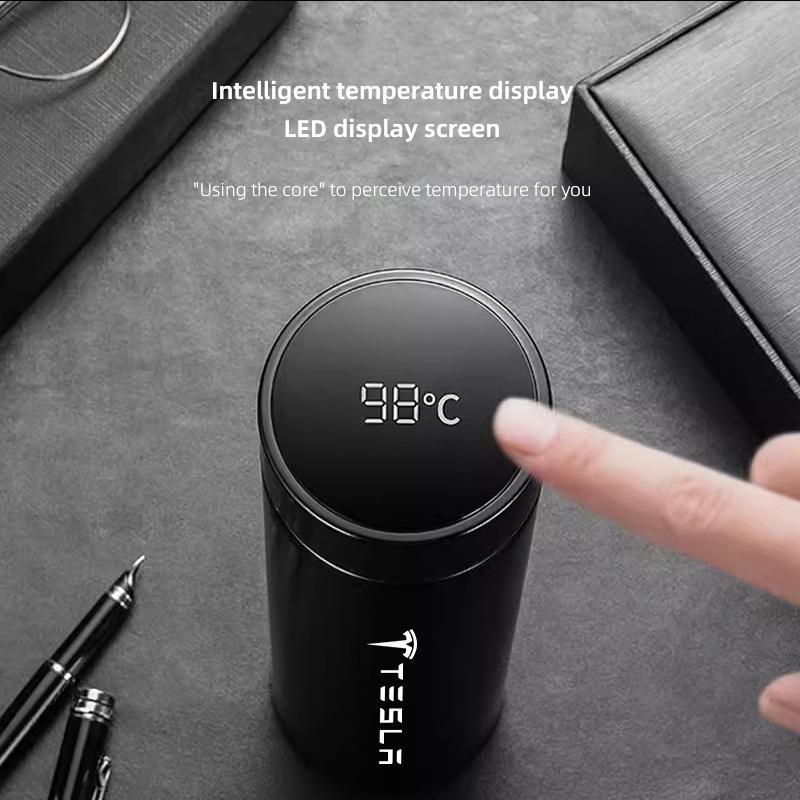 UDXKW1 500ML Intelligent Thermos Stainless Steel Vacuum Flask For Tesla X Roadster Bonina Model 3 S Highland Coil Y Cybertruck Juguete