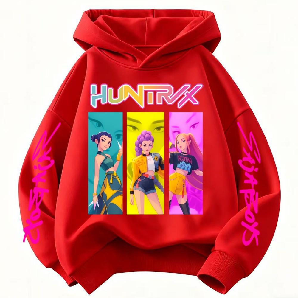 KPop Demon Hunters Saja Gutteklær Barn Jente Gutt Mote Casual Hettegensere Jenteantrekk Harajuku Street Style Hettegenser Genser