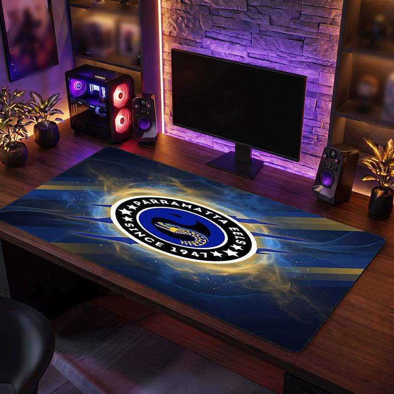 Parramatta Eels Pattern Mousepad Anti?Slip Rubber Desk Pad For Gaming Working Desktop Decoration