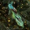 Neue realistische glitzernde Weihnachts-Pfau-Ornamente Glitzer Simulieren Faux Pfau Simulationsvogel Dekor Weihnachtsbaum