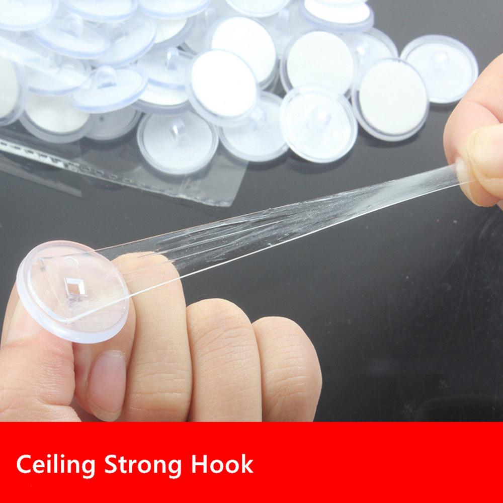 10/30/50Pcs Self Adhesive Seamless Hanging Home Organization Flag Hooks Wall Storage Ceiling