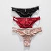 Damen Sommer Reine Begierde Sexy Schmetterling Eis Seide Satin Strassbesetzt Diamant Slip