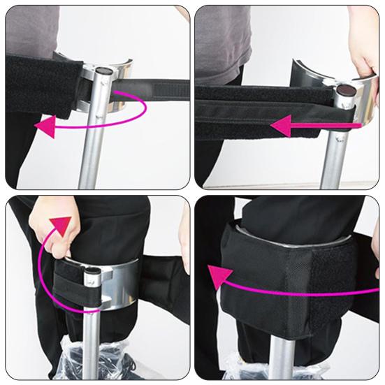 2Pcs Drywall Stilt Straps Universal Fit Durable Nylon Material Comfortable Secure Fastener Tape Fixing Adjustable Thickened Padded Stilt Straps