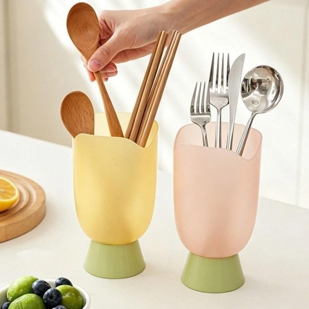 Spoon Stand Plastic Chopsticks Tube Kitchenware Cutlery Organizer  Home
