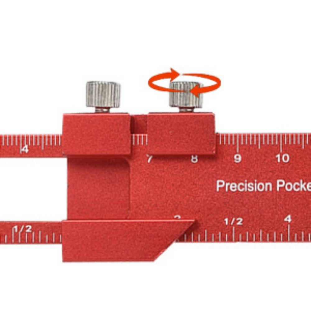 Multifunctional Aluminum Alloy Woodworking Ruler High Precision Surveying and Mapping Scribing Ruler Metric Unit Measuring Tool