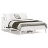 VidaXL Bed Frames and Headboards, Double Bed with Slatted Base, Adult Bed, Bedroom Furniture, Modern, White 140x190 842603