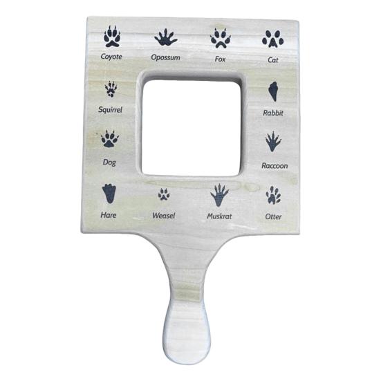 1/4Pcs Nature Guide Finder Wooden Nature Identification Guide Frame Boys Girls Nature Viewfinder Cloud Leaf Moon Animal Footprint Identification Tool