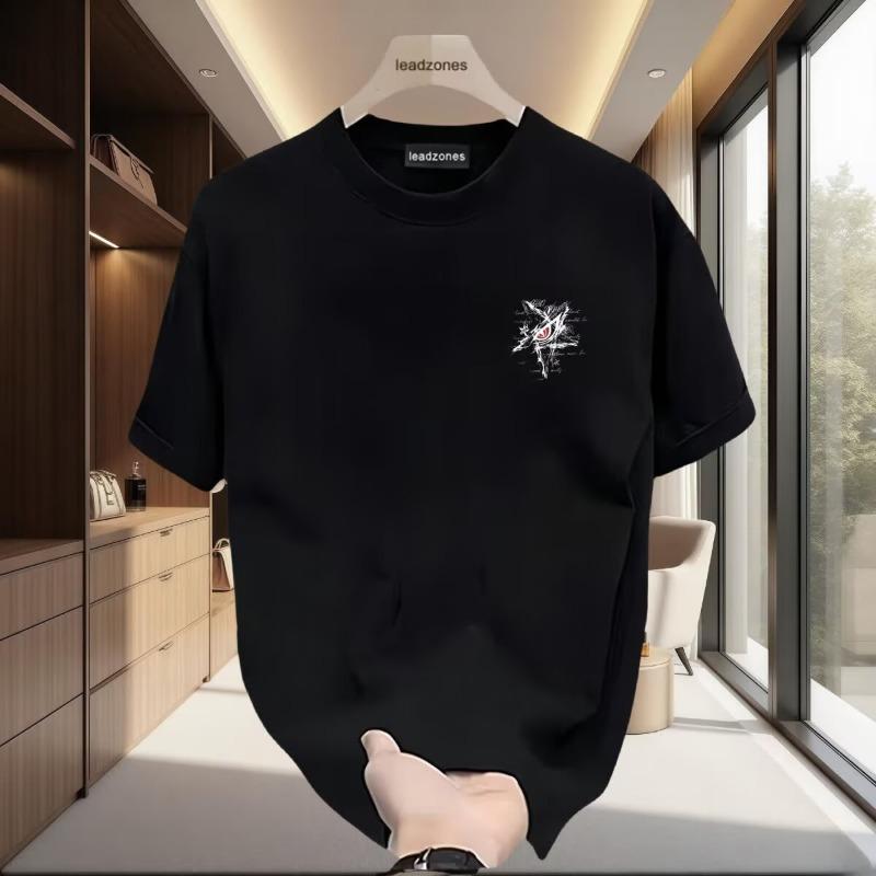 Men Loose Casual Short Sleeve Cartoon Anime Printed Street T Shirt