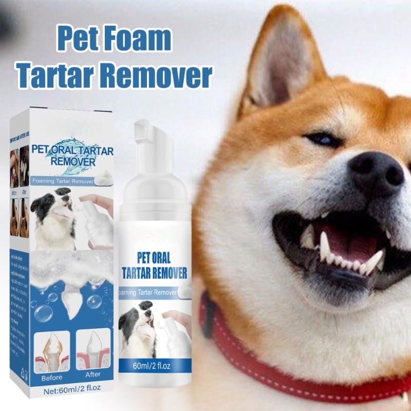Spumă Tartru Câine Elimină Respirația Urâtă Placă Material Natural Igienă Orală Îngrijire Dentară pentru Câini de Companie Pisici 2Oz