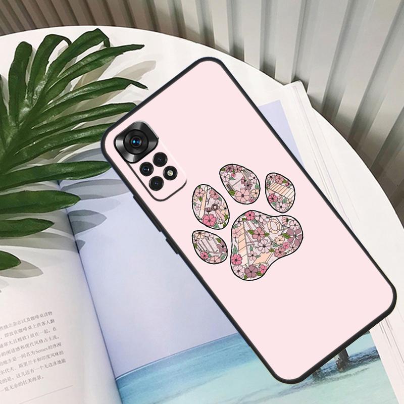 Dog Paw Case For Xiaomi Redmi Note 9 8 10 11 12 Pro Note 11S 10S 9S Redmi 12C 9C 10A 10C Back Cover