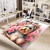 1PC Yorkie Roses Carpet Ultra Soft, Thick & Absorbent, Non Slip Machine Washable Mat for Entryway