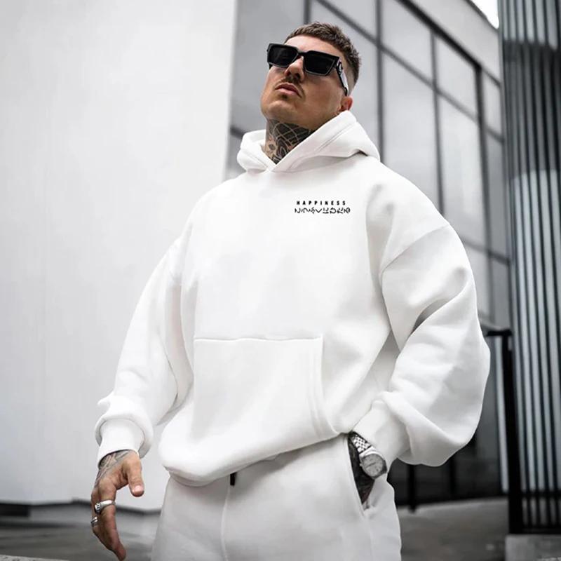 Japanese Cartoon Printing Men Hoody Pullover All Match Loose Sweatshirt Fashion Basic Daily Hoodie All Season Novelty Clothes