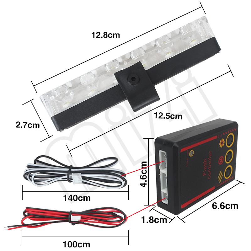 Police Led Strobe Lights LED Flasher Wireless Stroboscopes Remote Flasher Emergency Lights Fso Auto Flash Led Warning Light