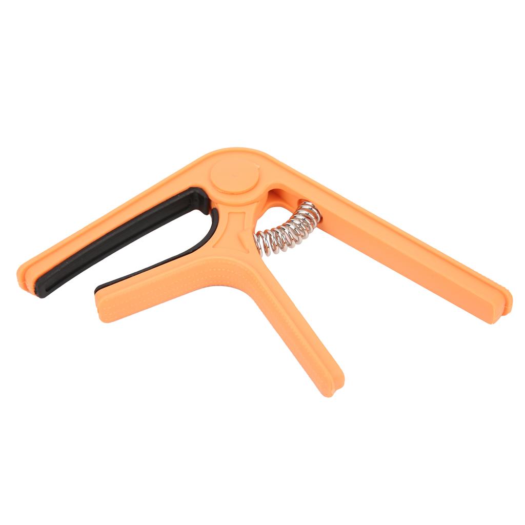 Guitar Capo Portable Clipon Spring Capo Stringed Instrument Playing Tuning Accessories(Orange )