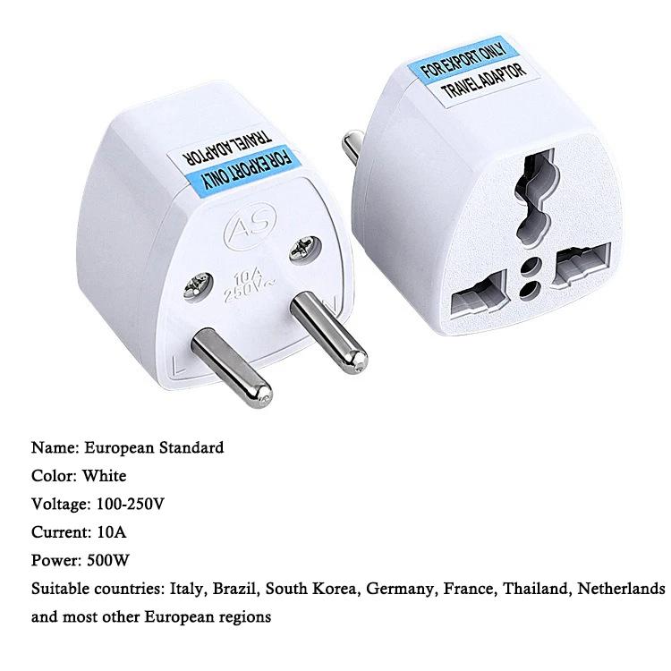 USA-ból EU-ba dugaszoló adapter Korea KR Euro Európa Amerikába Kanada Egyesült Királyság AU Univerzális utazási adapter AC átalakító Hálózati adapter