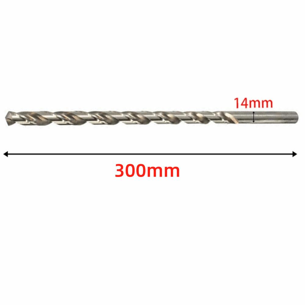 HSS Material Twist Drill Bit 300mm Total Length Extended Drill Bit  Plastic Drilling