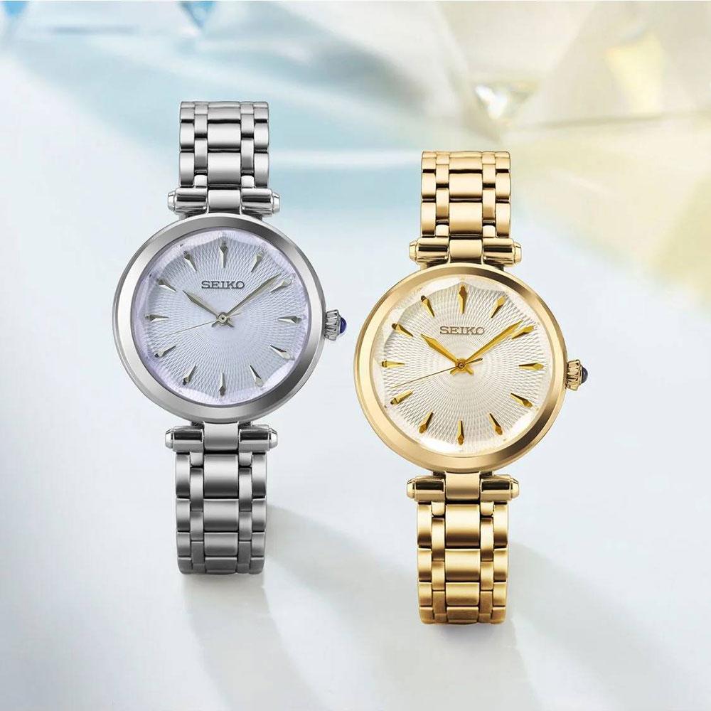 SEIKO Classic Quartz Sapphire Stainless Steel Women's Watch SRZ554P1