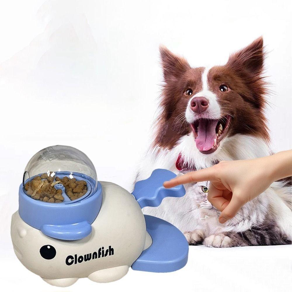 Cartoon Fish Design Pet Feeding Machine Interactive Dog Slow Feeder  Reduce Bloating