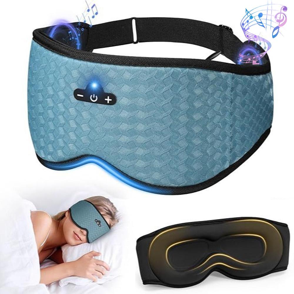 3D Bluetooth Eye Mask Sleep Headphones Soft Cotton Blindfold Wireless Sleep Mask Speaker Microphone Comfortable Music Earphones