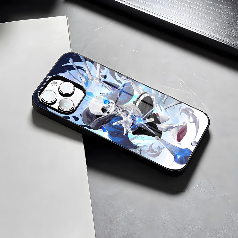 Sans U-Undertale Game Phone Case For IPhone 17 Pro Max 15 Pro 16 14 Plus 12 13 Mini 11 Pro Shockproof Glass Cover