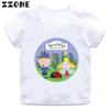 Ben und Holly Königreich Cartoon Kinder Lustige T-Shirts Niedliche Mädchen Kleidung Baby Jungen T-Shirt Sommer Kurzarm Kinder Oberteile,ooo5038