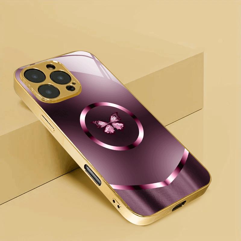 

unique Butterfly High-end Phone Case Electroplated Glass TPU PhoneCase for iPhone 17 16 15 14 13 12 11pm Pro Plus Dropresistant iPhone 11 Pro Max