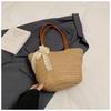 New Beautiful Casual Fashion Simple Woven Holiday Idyllic Large Capacity Portable Tote Bag Shoulder Armpit Bag