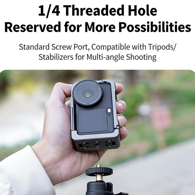 MultiFunctional Expansion Frame for Action 6 Cameras Frame Support Horizontal Vertical Shoot Quick Release Mechanism